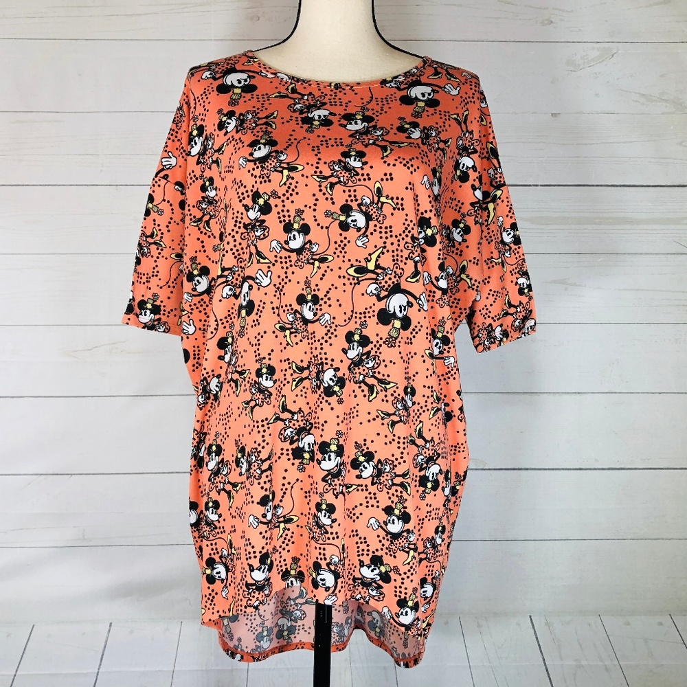 LuLaRoe Irma Minnie Mouse Tunic Top Sz Small - Picture 1 of 6